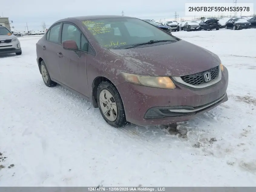 2HGFB2F59DH535978 2013 Honda Civic Ex