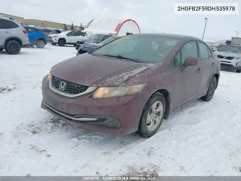 2HGFB2F59DH535978 2013 Honda Civic Ex