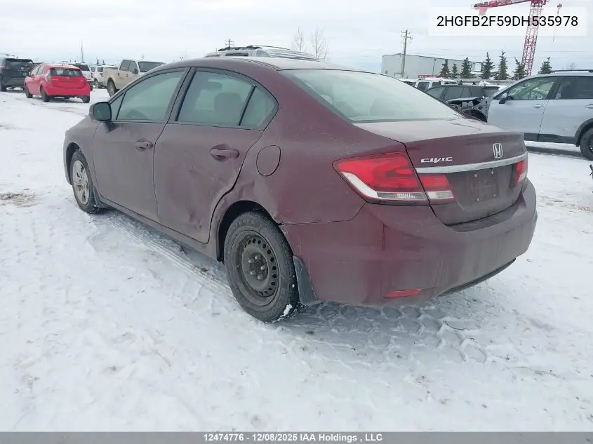 2HGFB2F59DH535978 2013 Honda Civic Ex