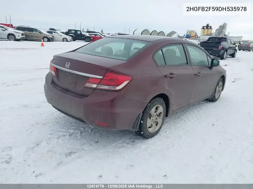2HGFB2F59DH535978 2013 Honda Civic Ex