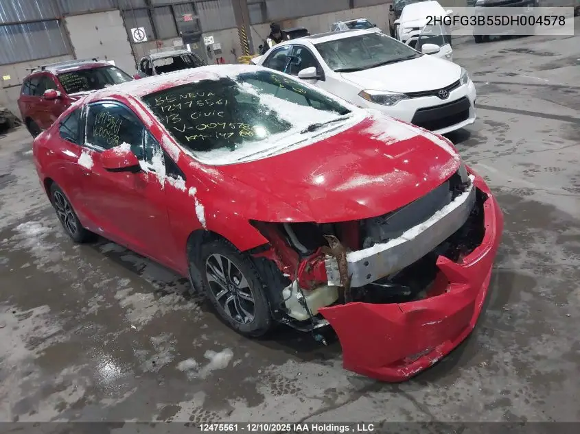 2HGFG3B55DH004578 2013 Honda Civic Lx