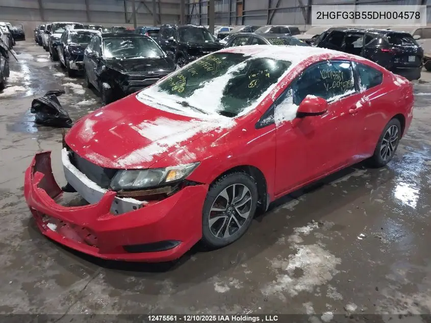 2HGFG3B55DH004578 2013 Honda Civic Lx