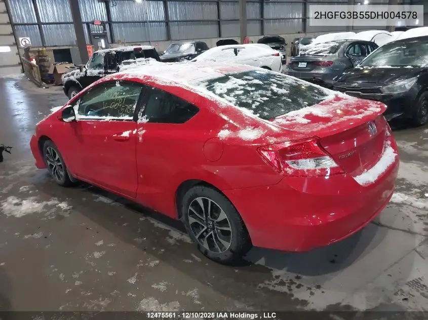 2HGFG3B55DH004578 2013 Honda Civic Lx
