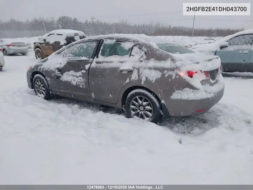 2HGFB2E41DH043700 2013 Honda Civic Lx