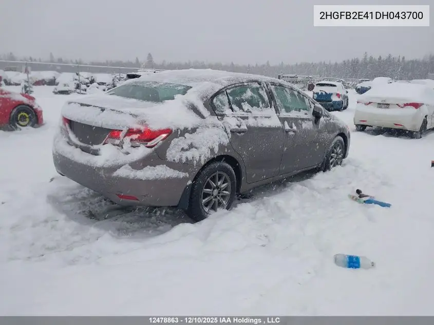 2HGFB2E41DH043700 2013 Honda Civic Lx