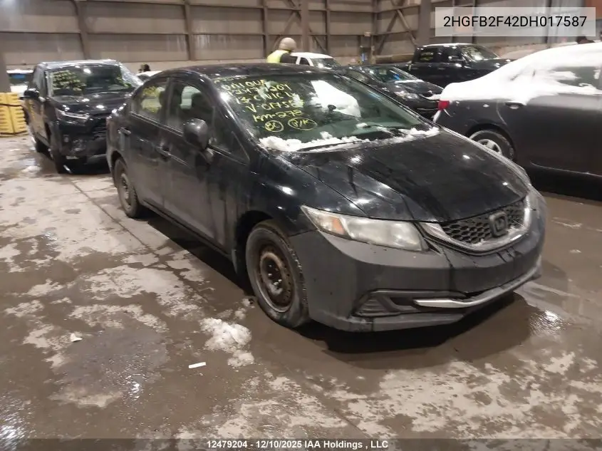 2HGFB2F42DH017587 2013 Honda Civic Lx
