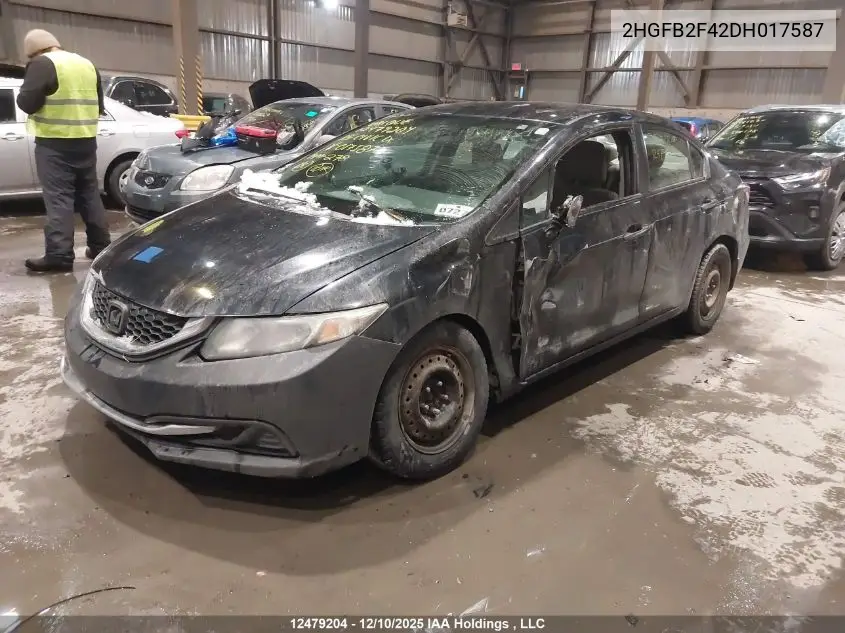 2HGFB2F42DH017587 2013 Honda Civic Lx