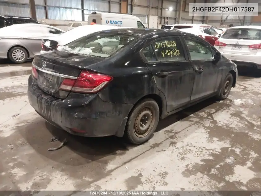 2HGFB2F42DH017587 2013 Honda Civic Lx