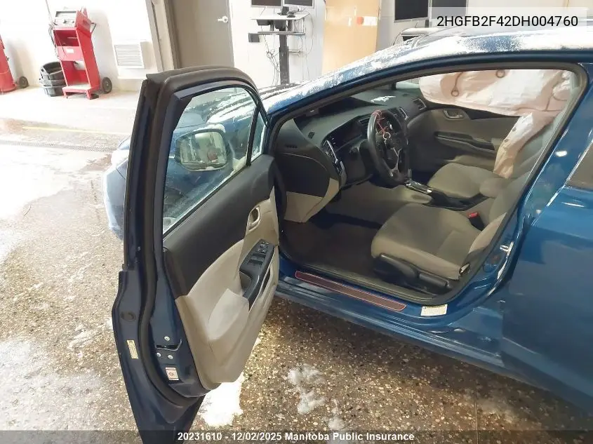 2HGFB2F42DH004760 2013 Honda Civic Lx