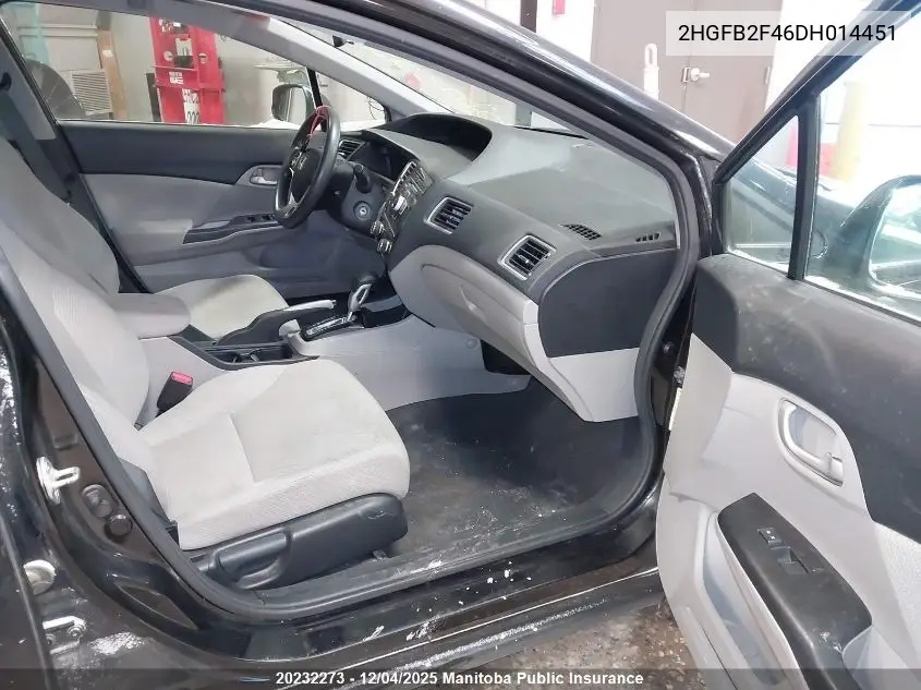 2HGFB2F46DH014451 2013 Honda Civic Lx