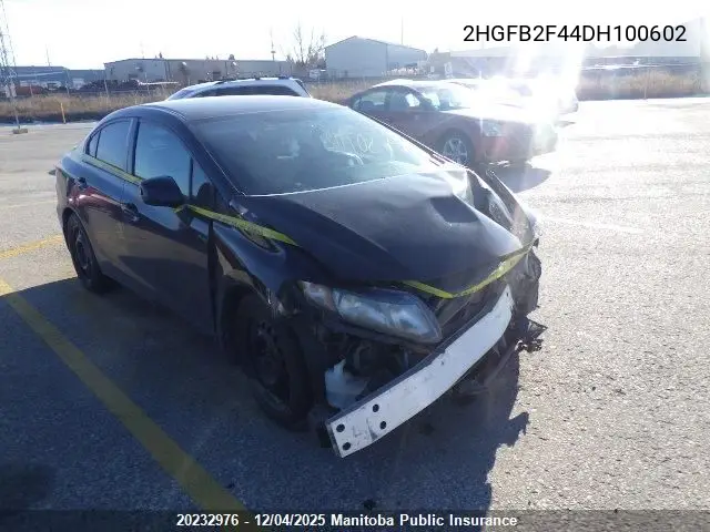 2HGFB2F44DH100602 2013 Honda Civic Lx