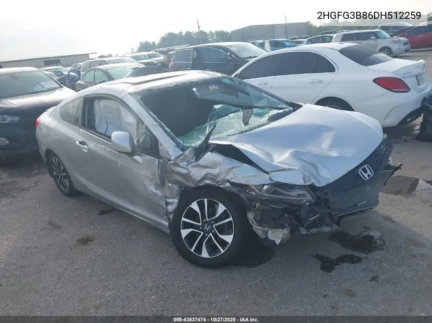 2HGFG3B86DH512259 2013 Honda Civic Ex