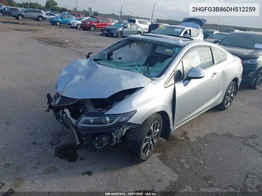 2HGFG3B86DH512259 2013 Honda Civic Ex