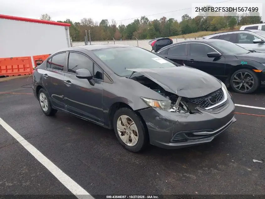 2HGFB2F53DH567499 2013 Honda Civic Lx