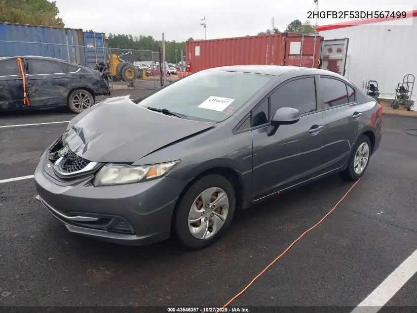 2HGFB2F53DH567499 2013 Honda Civic Lx