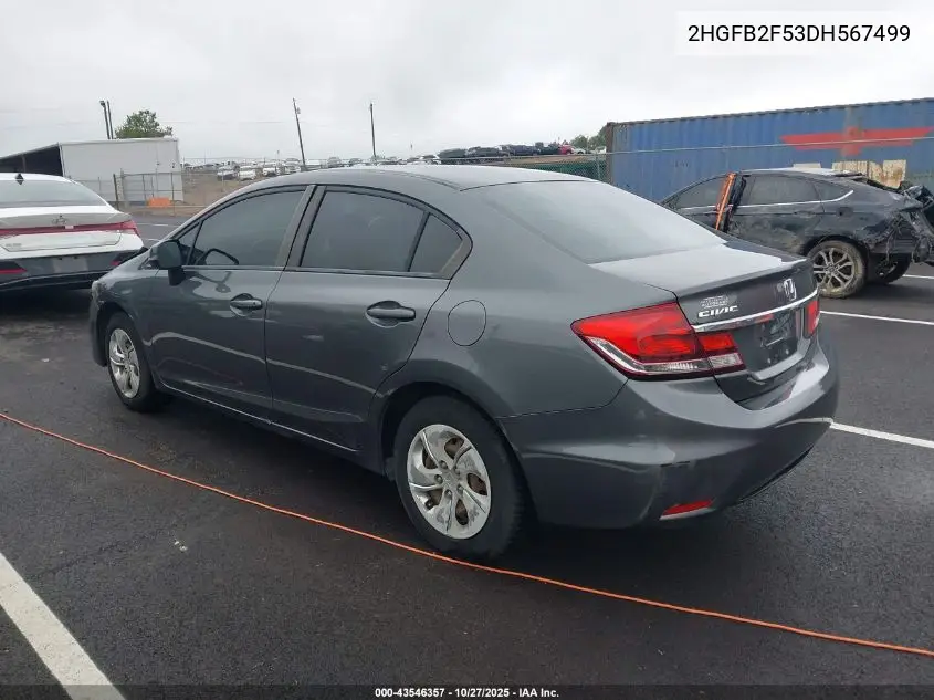 2HGFB2F53DH567499 2013 Honda Civic Lx