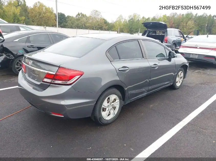 2HGFB2F53DH567499 2013 Honda Civic Lx