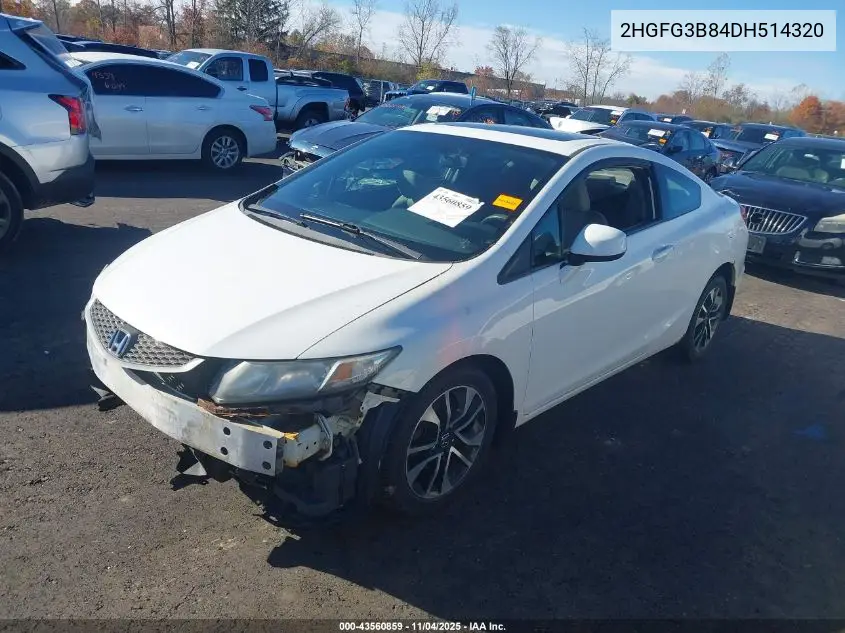 2HGFG3B84DH514320 2013 Honda Civic Ex