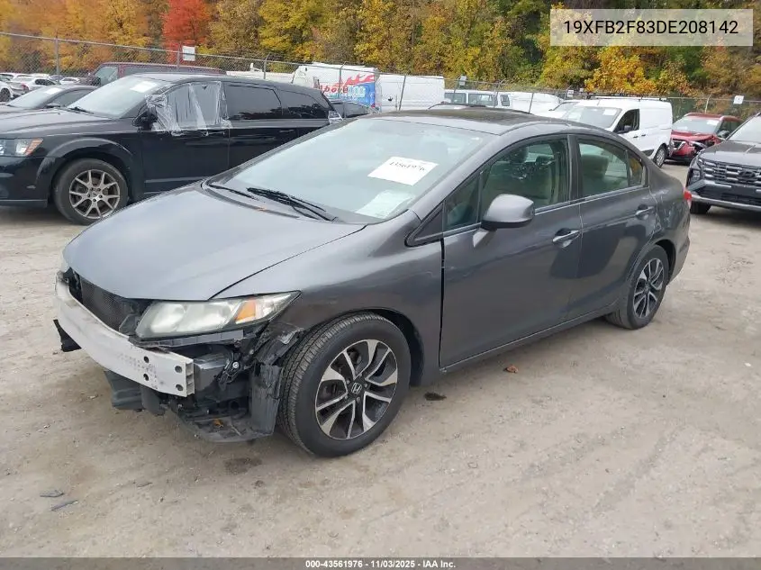 19XFB2F83DE208142 2013 Honda Civic Ex