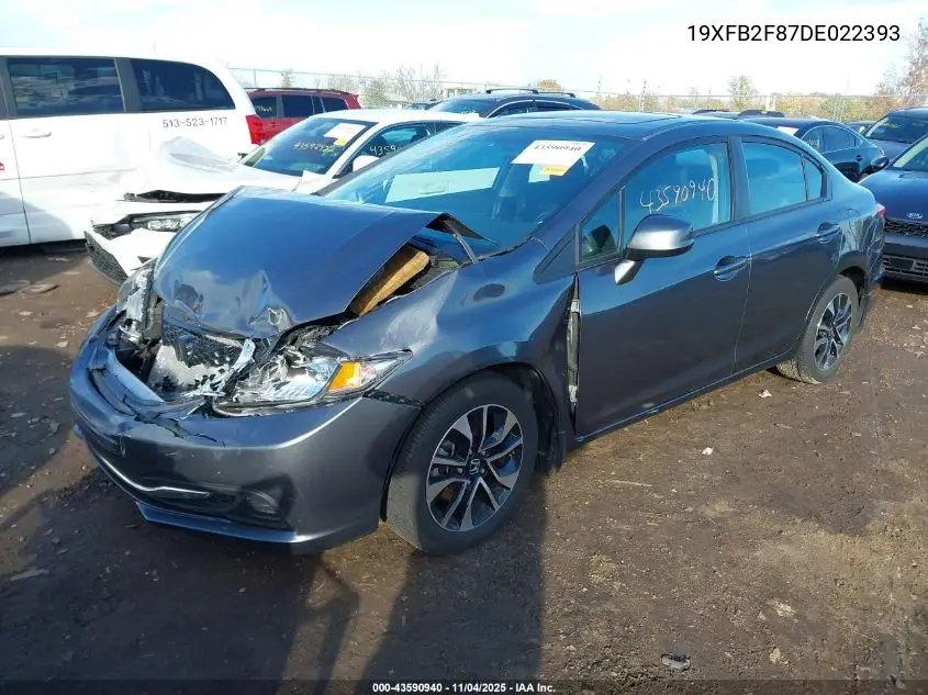 19XFB2F87DE022393 2013 Honda Civic Ex
