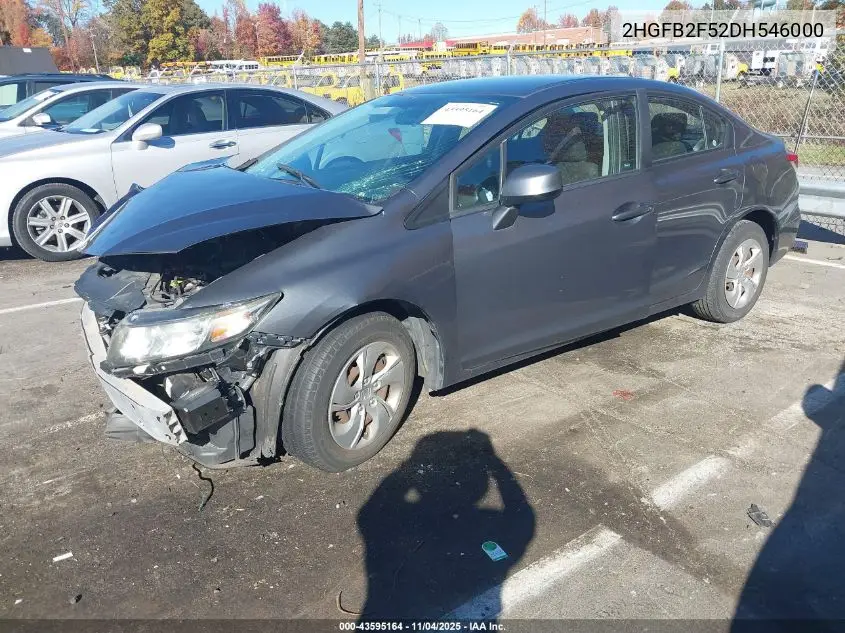 2HGFB2F52DH546000 2013 Honda Civic Lx