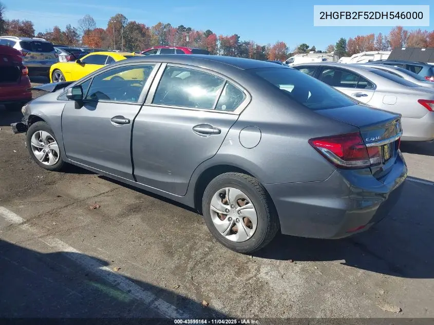 2HGFB2F52DH546000 2013 Honda Civic Lx