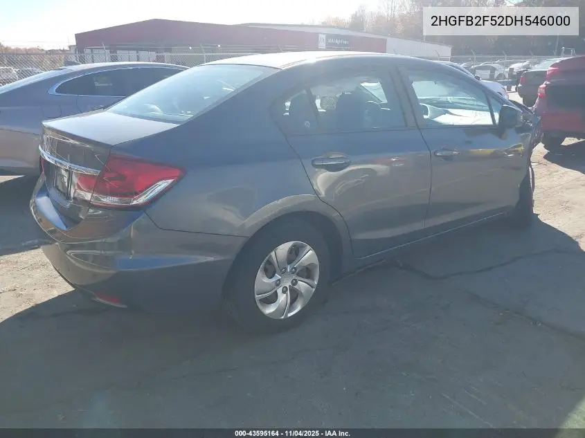 2HGFB2F52DH546000 2013 Honda Civic Lx
