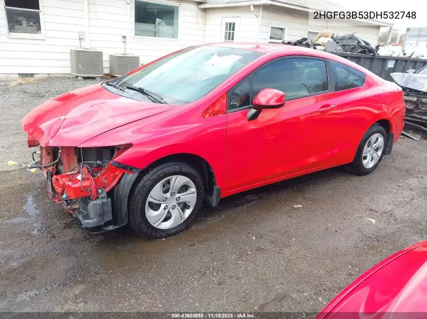 2HGFG3B53DH532748 2013 Honda Civic Lx