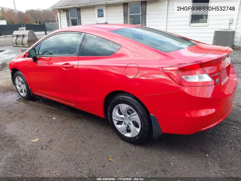 2HGFG3B53DH532748 2013 Honda Civic Lx