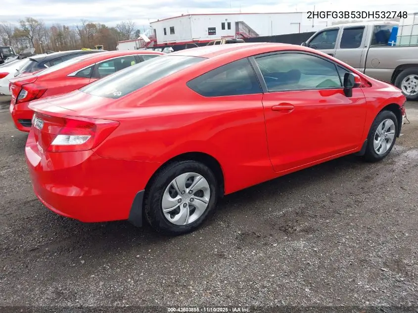 2HGFG3B53DH532748 2013 Honda Civic Lx