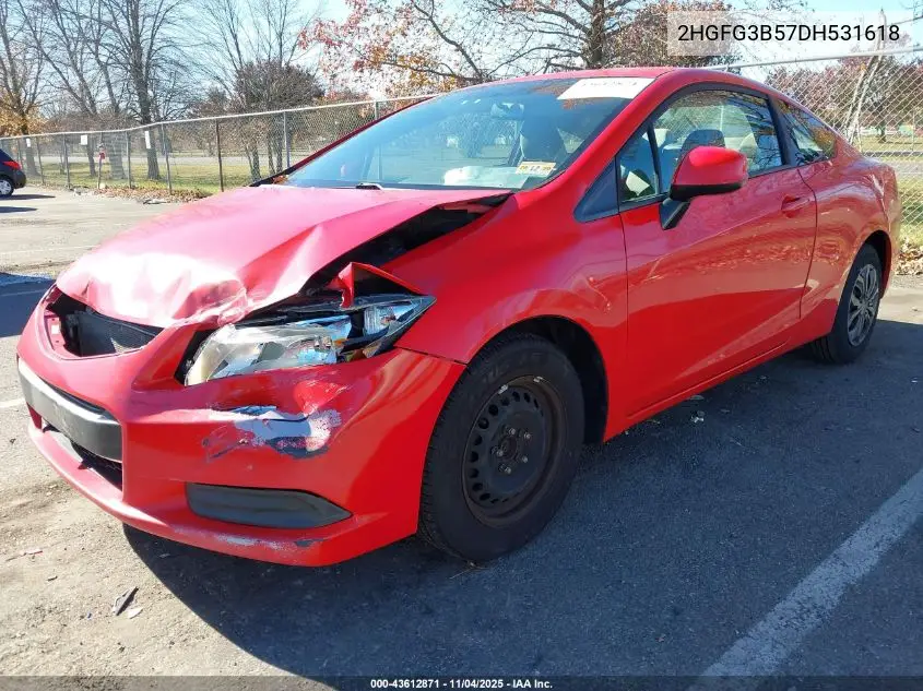 2HGFG3B57DH531618 2013 Honda Civic Lx