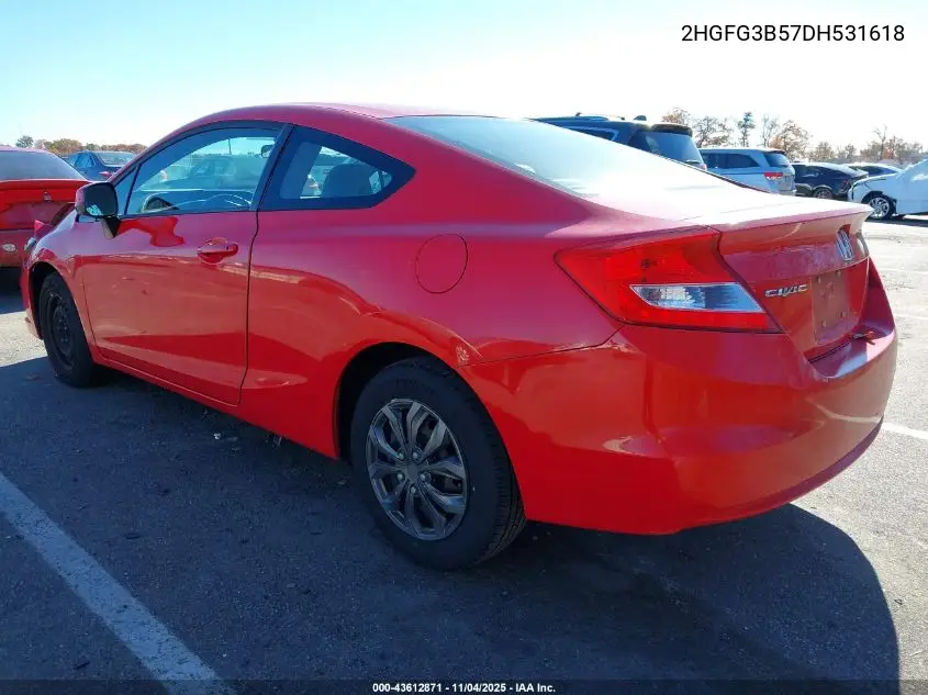 2HGFG3B57DH531618 2013 Honda Civic Lx