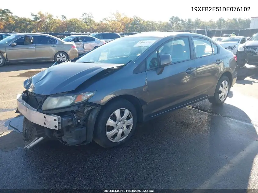 19XFB2F51DE076102 2013 Honda Civic Lx
