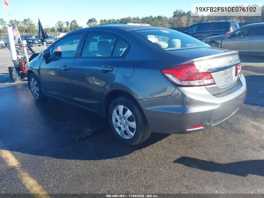 19XFB2F51DE076102 2013 Honda Civic Lx