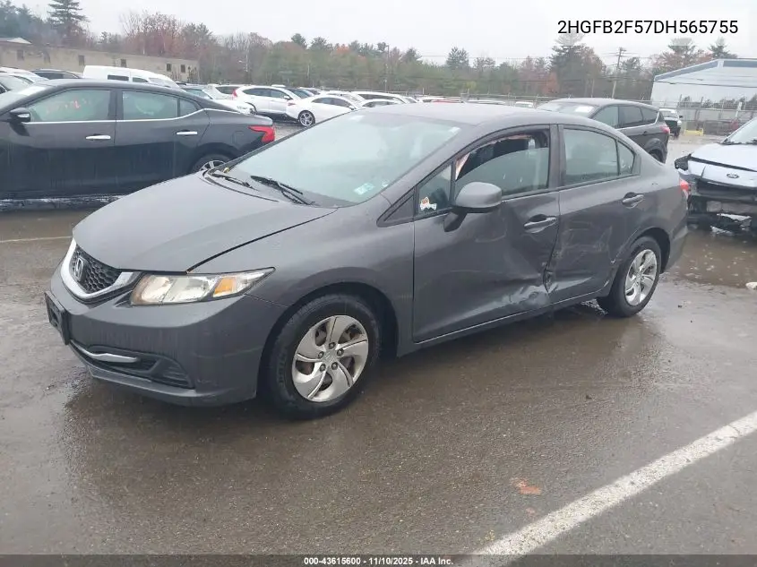 2HGFB2F57DH565755 2013 Honda Civic Lx