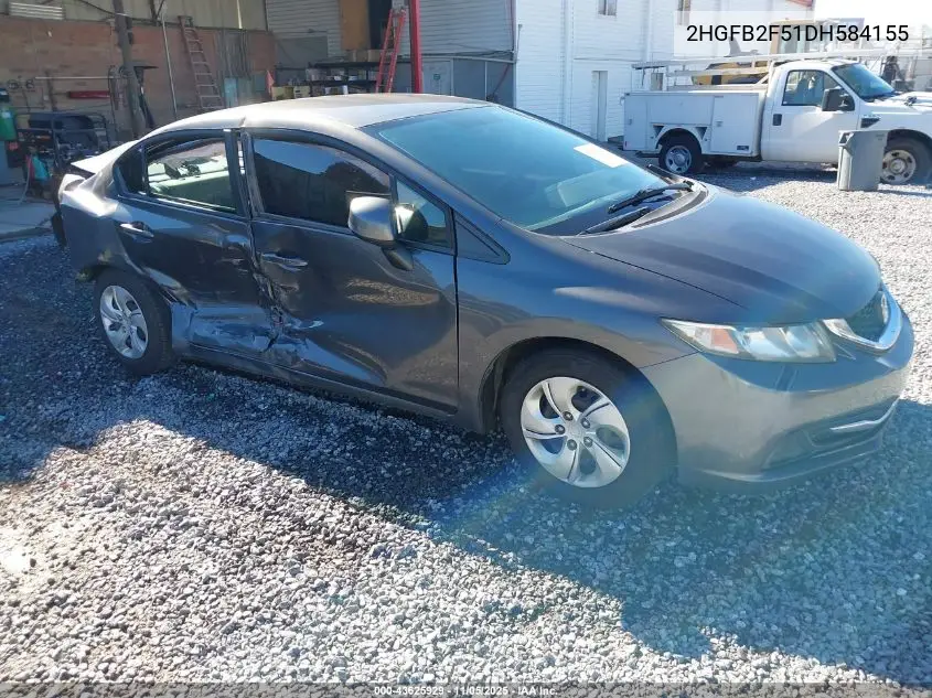 2HGFB2F51DH584155 2013 Honda Civic Lx