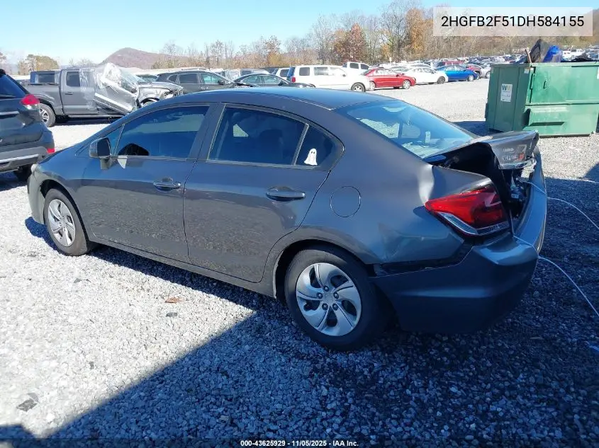 2HGFB2F51DH584155 2013 Honda Civic Lx