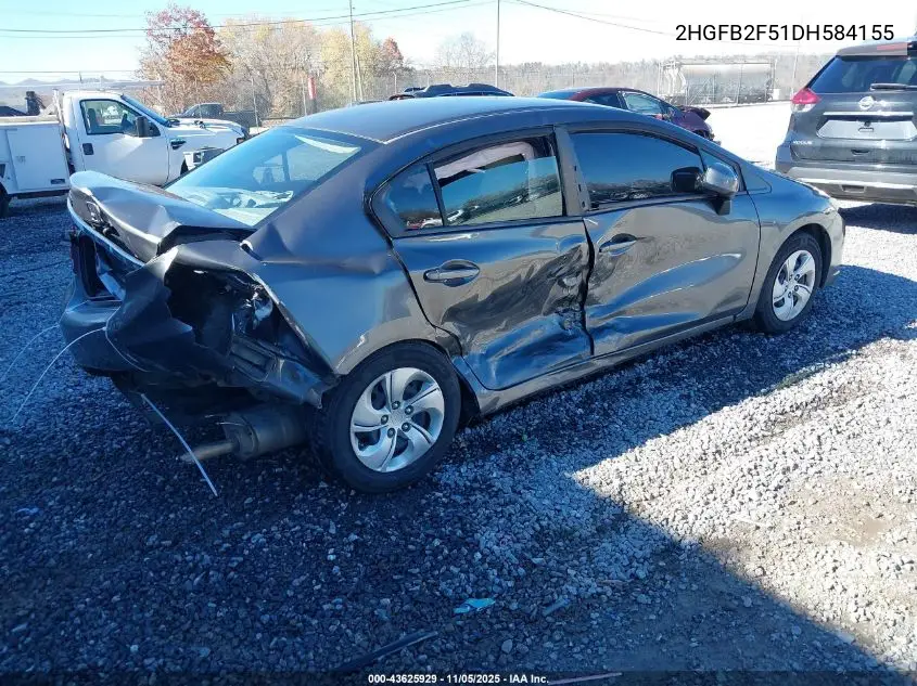 2HGFB2F51DH584155 2013 Honda Civic Lx
