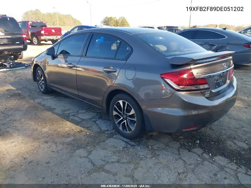19XFB2F89DE051202 2013 Honda Civic Ex