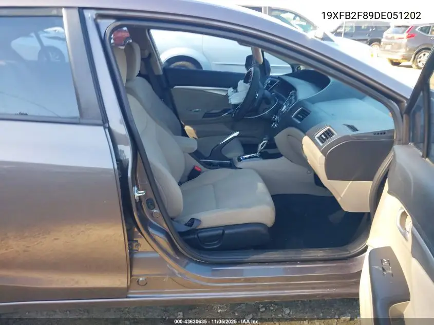 19XFB2F89DE051202 2013 Honda Civic Ex