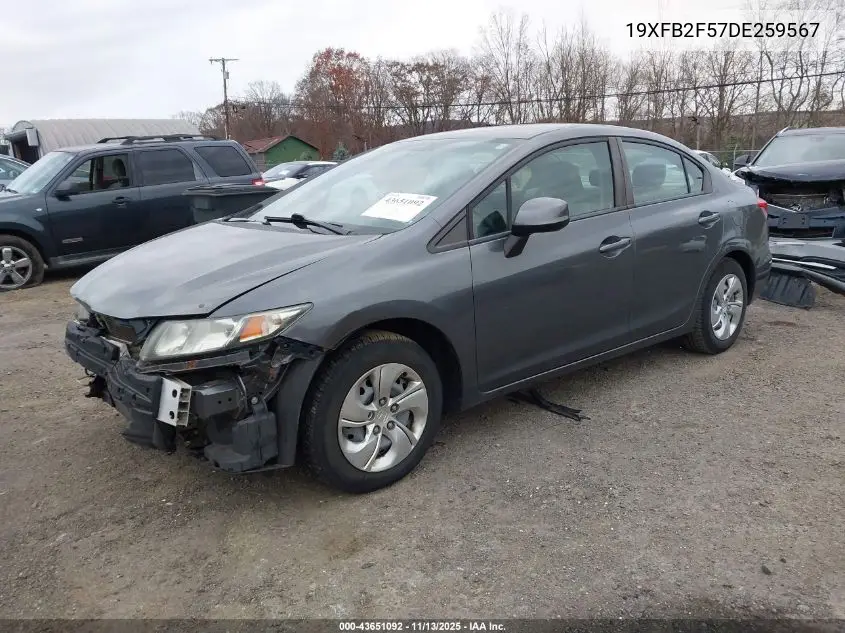 19XFB2F57DE259567 2013 Honda Civic Lx