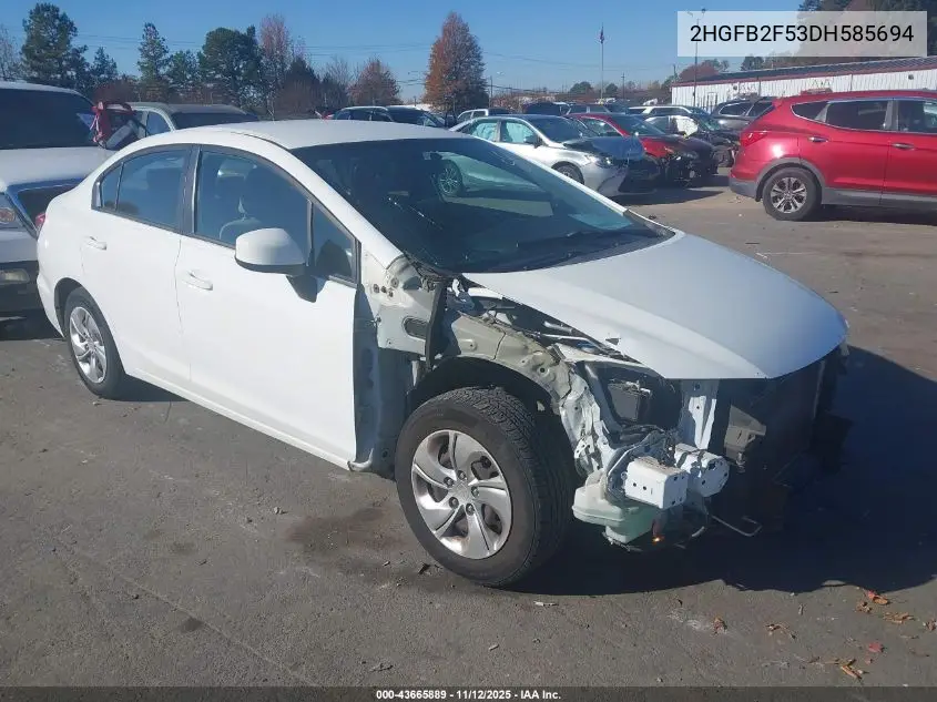2HGFB2F53DH585694 2013 Honda Civic Lx