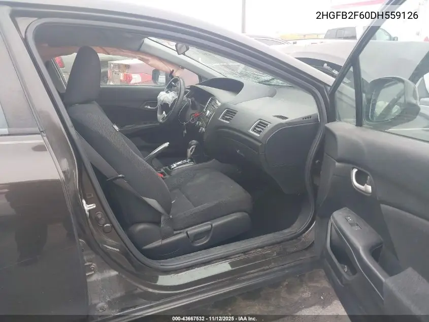 2HGFB2F60DH559126 2013 Honda Civic Hf