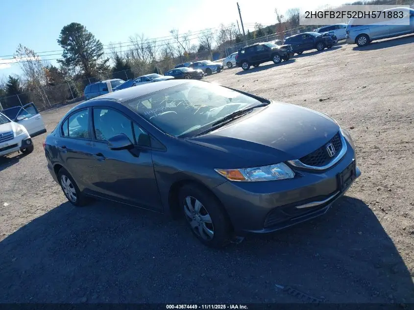 2HGFB2F52DH571883 2013 Honda Civic Lx