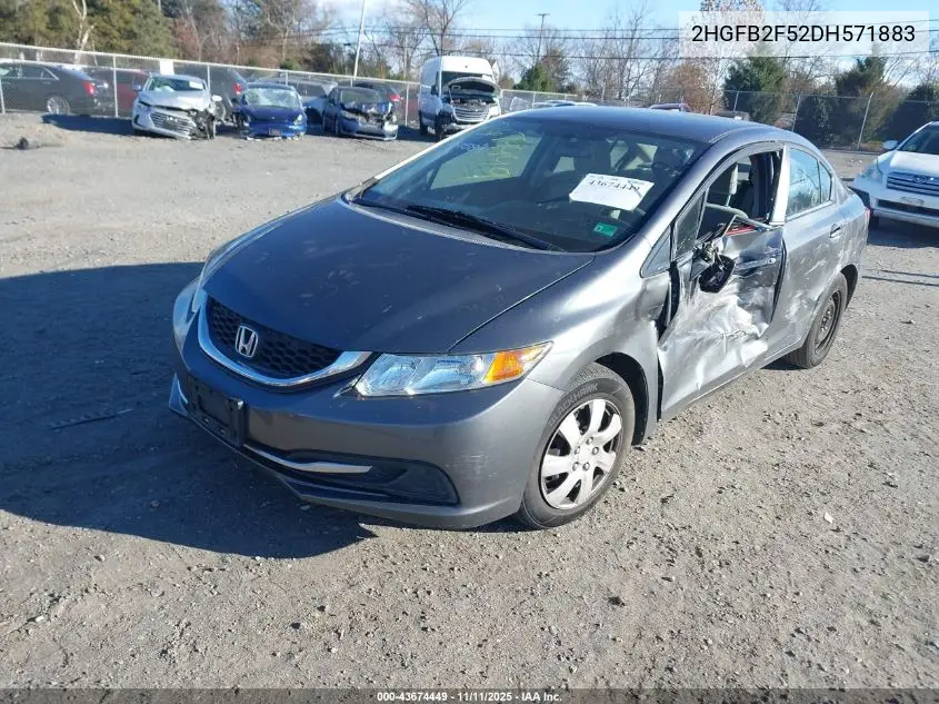 2HGFB2F52DH571883 2013 Honda Civic Lx
