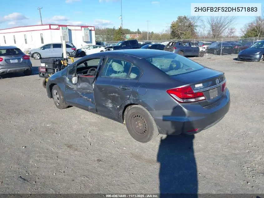 2HGFB2F52DH571883 2013 Honda Civic Lx