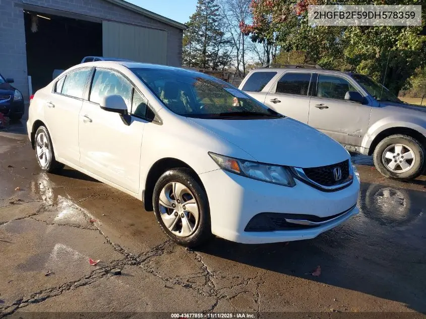 2HGFB2F59DH578359 2013 Honda Civic Lx