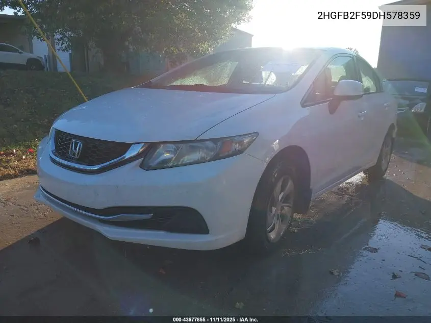 2HGFB2F59DH578359 2013 Honda Civic Lx