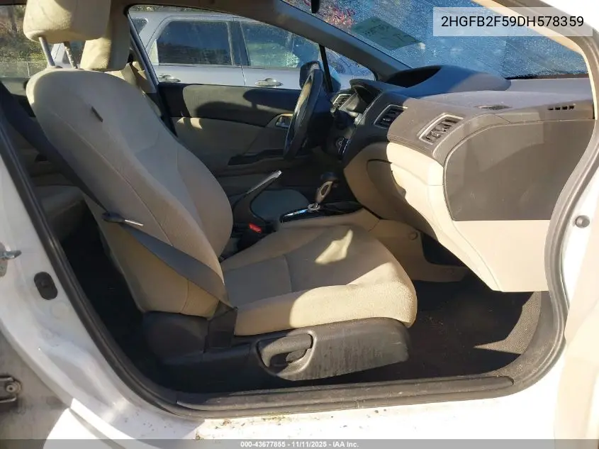 2HGFB2F59DH578359 2013 Honda Civic Lx