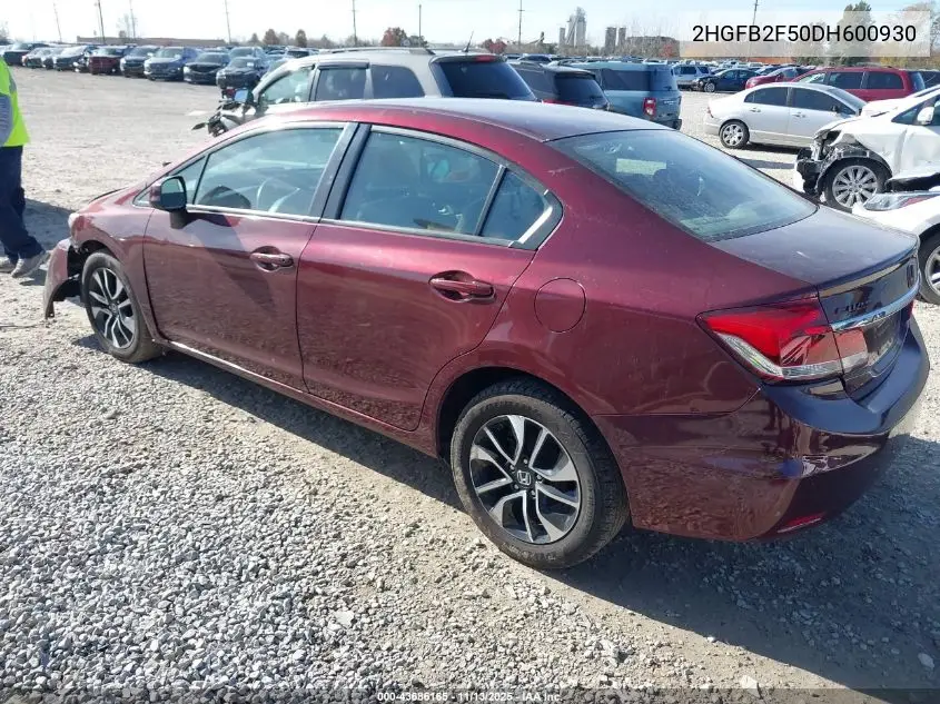 2HGFB2F50DH600930 2013 Honda Civic Lx